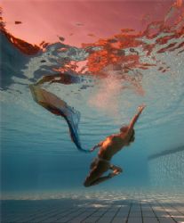 Just a swimming pool and natural sunlight with merdmaid :) by Egor Yakovlev 